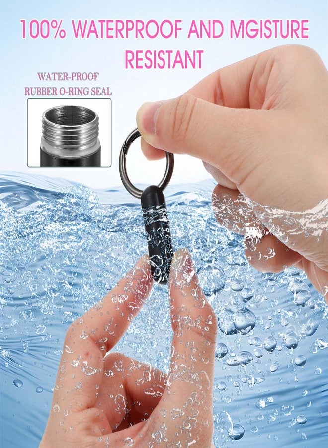 Qianyu 2 PCS Micro Keychain Pill Holder Small Pill Case Waterproof Medicine Organizer Tiny Pills Holder Bottle Portable Container with Keyring for Travel Outdoor Purse Pocket - Image 4